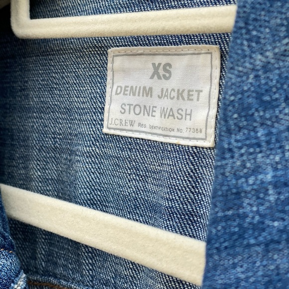SOLD J Crew XS Stone Wash Denim Jacket - Picture 3 of 3